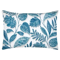 Federa per cuscino rettangolare in percalle (50 x 70 cm) Calliope Blu petrolio