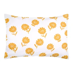 Federa per cuscino rettangolare in percalle (50 x 70 cm) Blandine Giallo senape