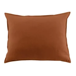 Federa per cuscino rettangolare flanella di cotone (50 x 70 cm) Nina Terracotta