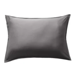Federa per cuscino rettangolare in raso di bambù (50 x 80 cm) Sienna Grigio granito