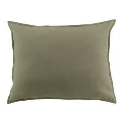Federa per cuscino rettangolare flanella di cotone (50 x 70 cm) Nina Verde rosmarino