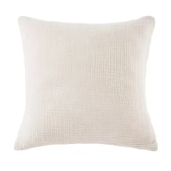 Federa per quadrupla garza di cotone (80 x 80 cm) Victoria x Gaïa Beige pampa