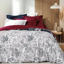 Federa quadrata cotone bio (63 x 63 cm) Biolina Bordeaux