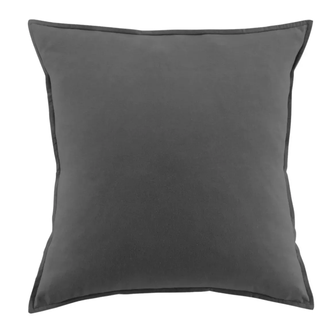 Federa quadrata flanella di cotone (63 x 63 cm) Théa Grigio antracite