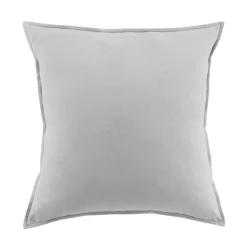 Federa quadrata flanella di cotone (63 x 63 cm) Théa Grigio chiaro