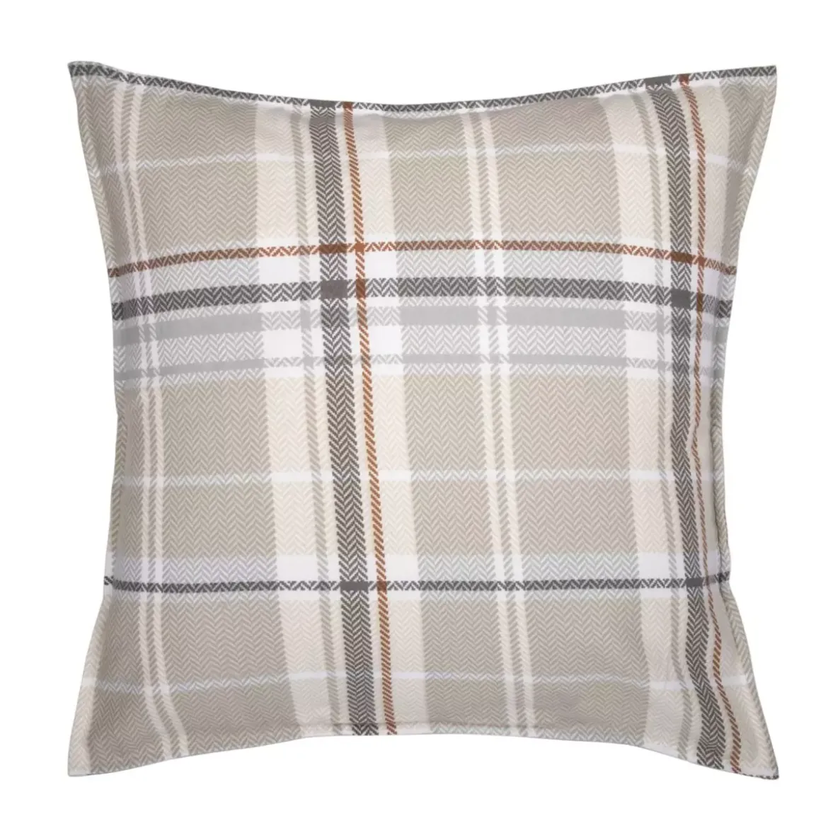 Federa quadrata flanella di cotone (63 cm) Théa fantasia Grigio