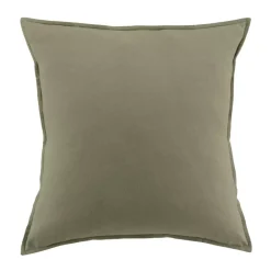 Federa quadrata flanella di cotone (63 x 63 cm) Théa Verde rosmarino