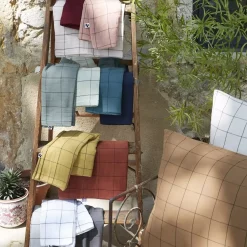 Federa quadrata garza di cotone (60 cm) Gaïa Match Blu notte