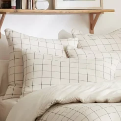 Federa quadrata garza di cotone (60 cm) Gaïa Match Beige pampa