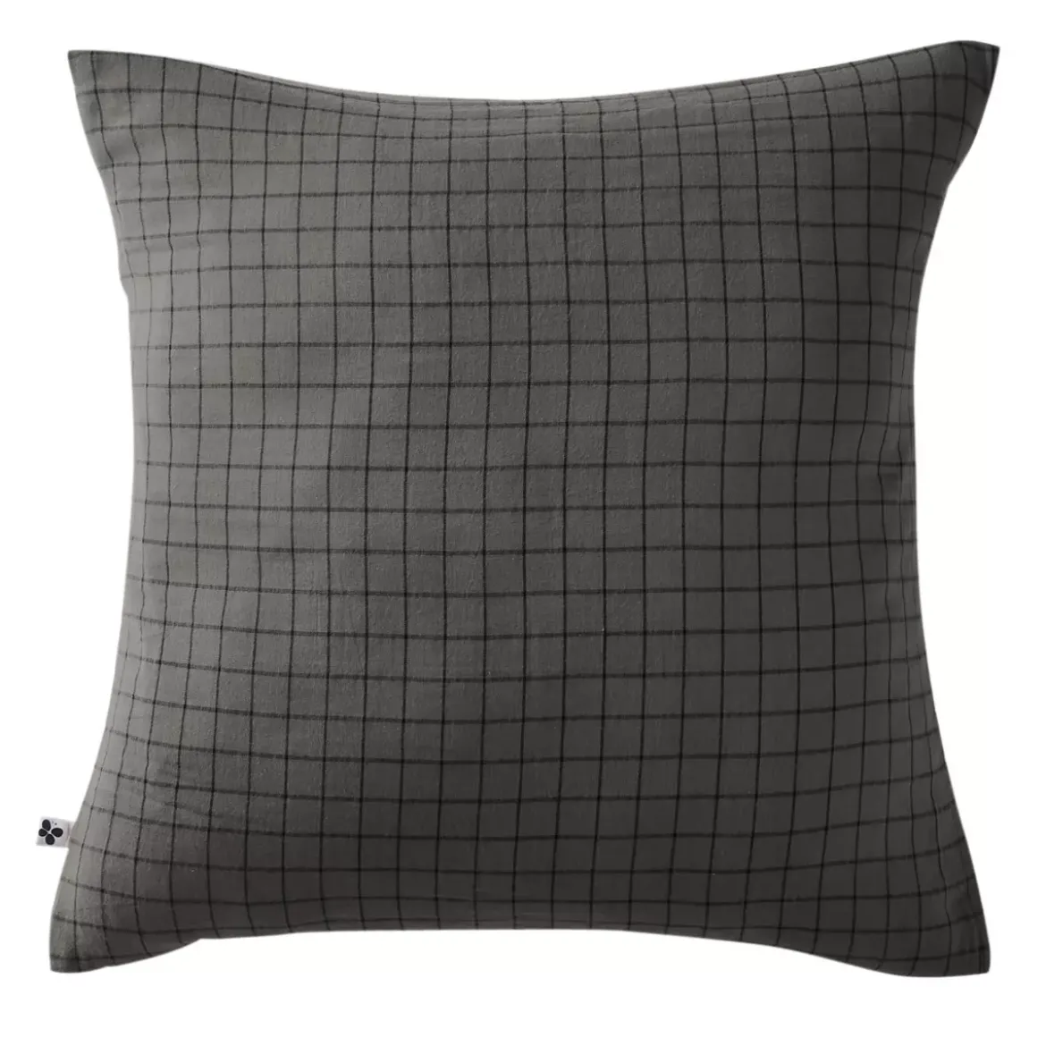 Federa quadrata garza di cotone (60 x 60 cm) Gaïa Mix Grigio granito