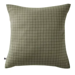 Federa quadrata garza di cotone (60 x 60 cm) Gaïa Mix Verde rosmarino