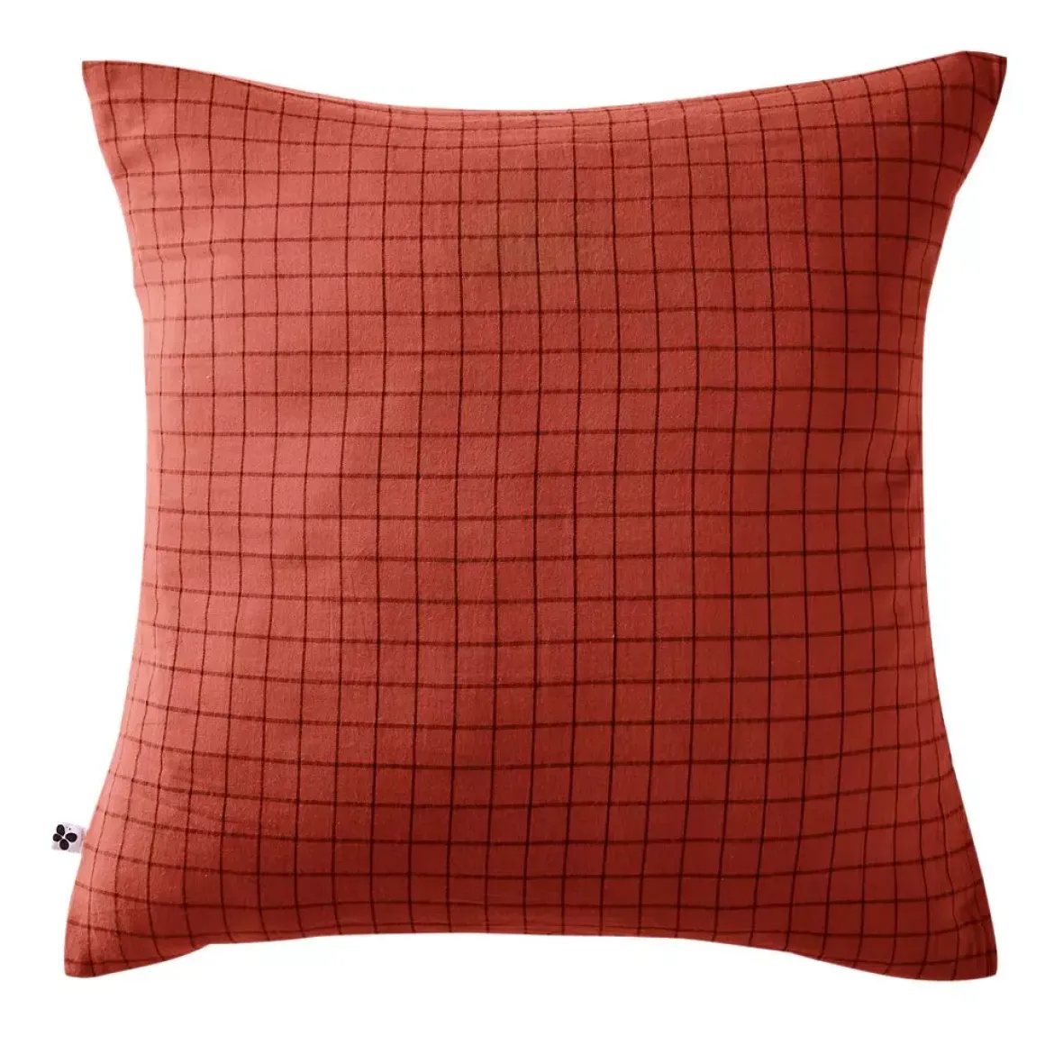 Federa quadrata garza di cotone (60 x 60cm) Gaïa Mix Terracotta