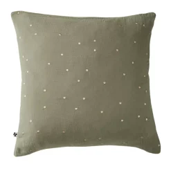 Federa quadrata garza di cotone (60 cm) Gaïa Chic Verde rosmarino