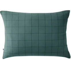 Federa quadrata garza di cotone (60 cm) Gaïa Match Blu anatra