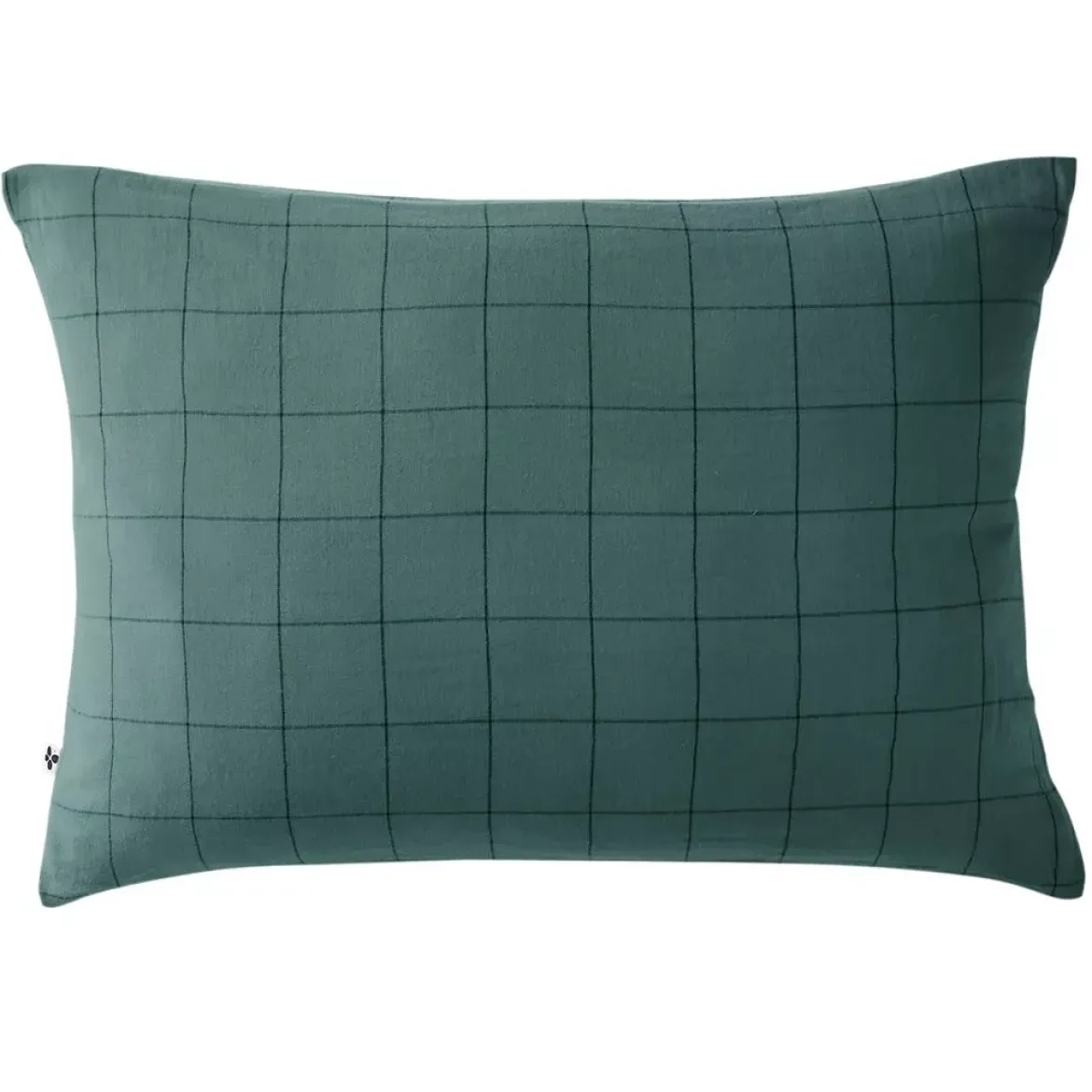 Federa quadrata garza di cotone (60 cm) Gaïa Match Blu anatra