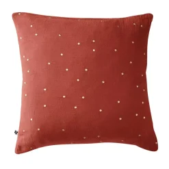 Federa quadrata garza di cotone (60 cm) Gaïa Chic Terracotta