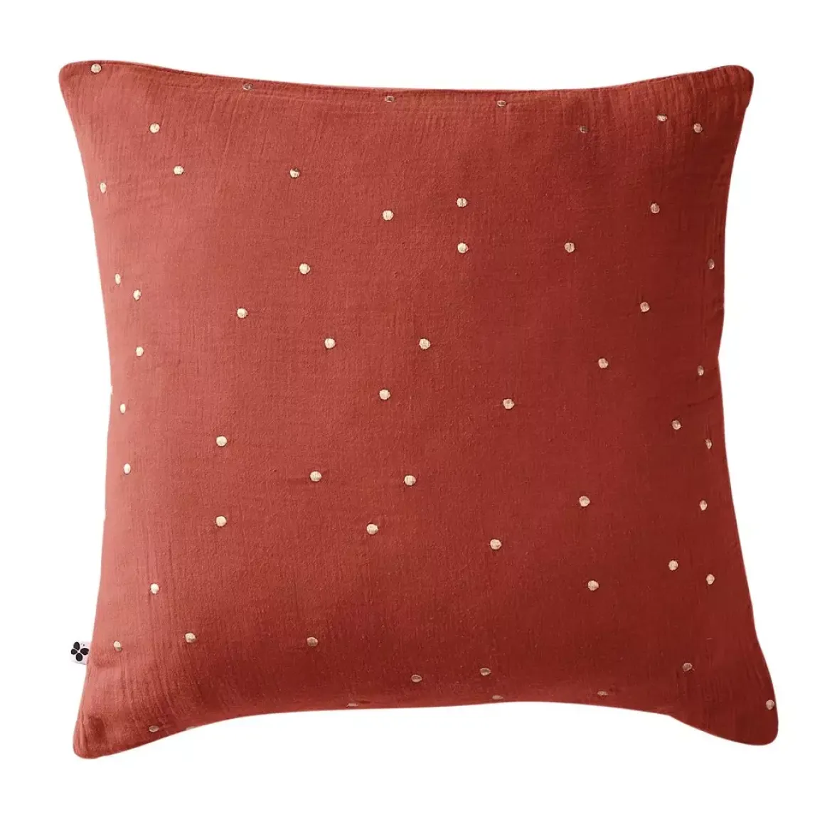 Federa quadrata garza di cotone (60 cm) Gaïa Chic Terracotta