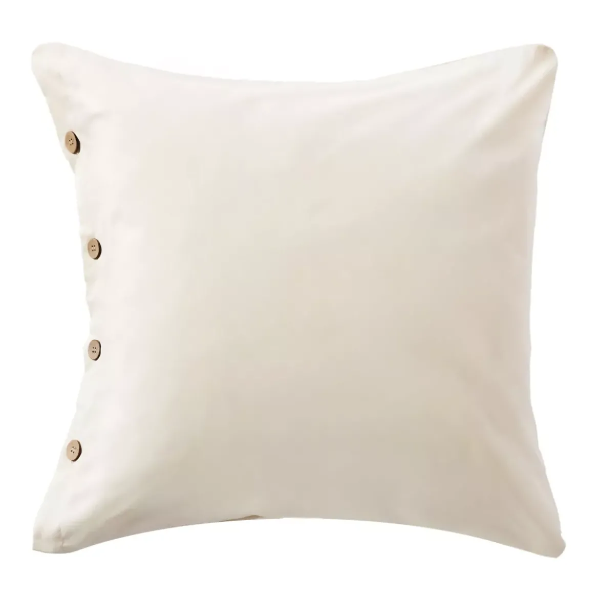 Federa quadrata in percalle di cotone (80 x 80 cm) Diane Beige