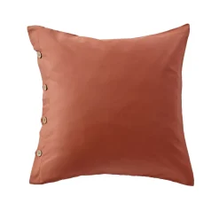 Federa quadrata in percalle di cotone (65 x 65 cm) Diane Terracotta