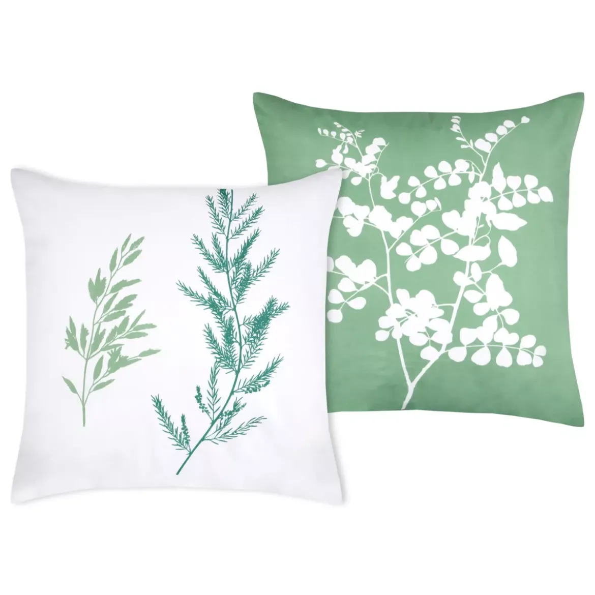 Federa quadrata in percalle (63 x 63 cm) Sylvana Verde