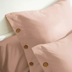 Federa quadrata in percalle di cotone (65 x 65 cm) Diane Rose Blush