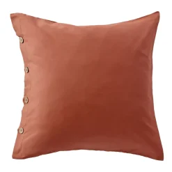 Federa quadrata in percalle di cotone (80 x 80 cm) Diane Terracotta