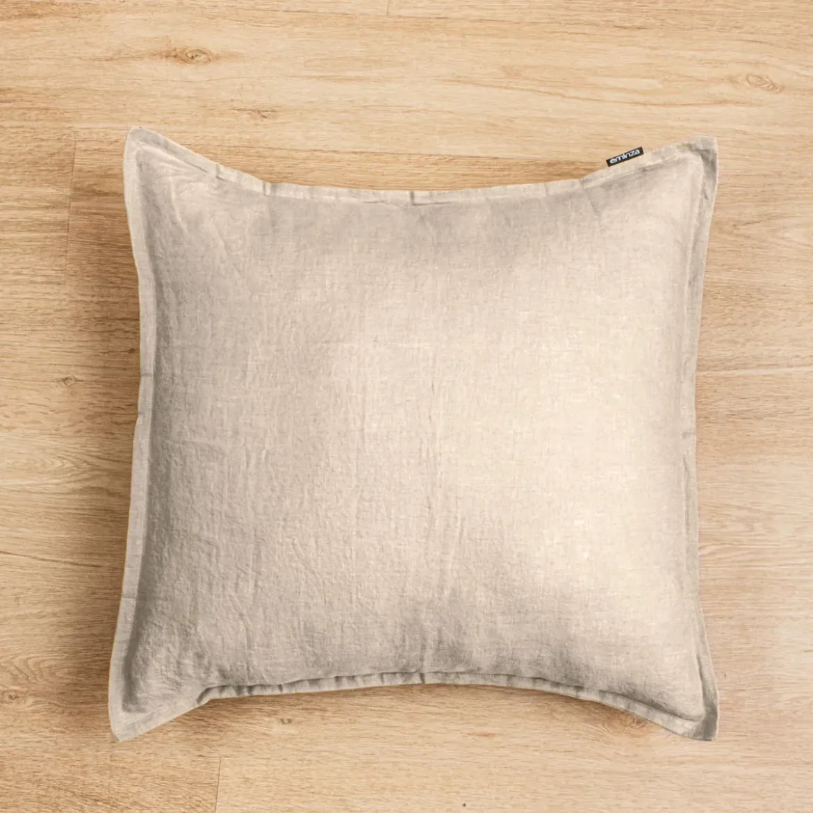 Federa quadrata lino lavato (60 cm) Louise Beige