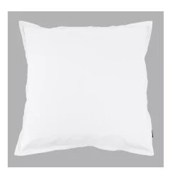 Federa quadrata percalle di cotone (65 cm) Cali Bianco