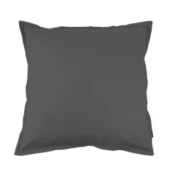 Federa quadrata percalle di cotone (65 cm) Cali Grigio antracite
