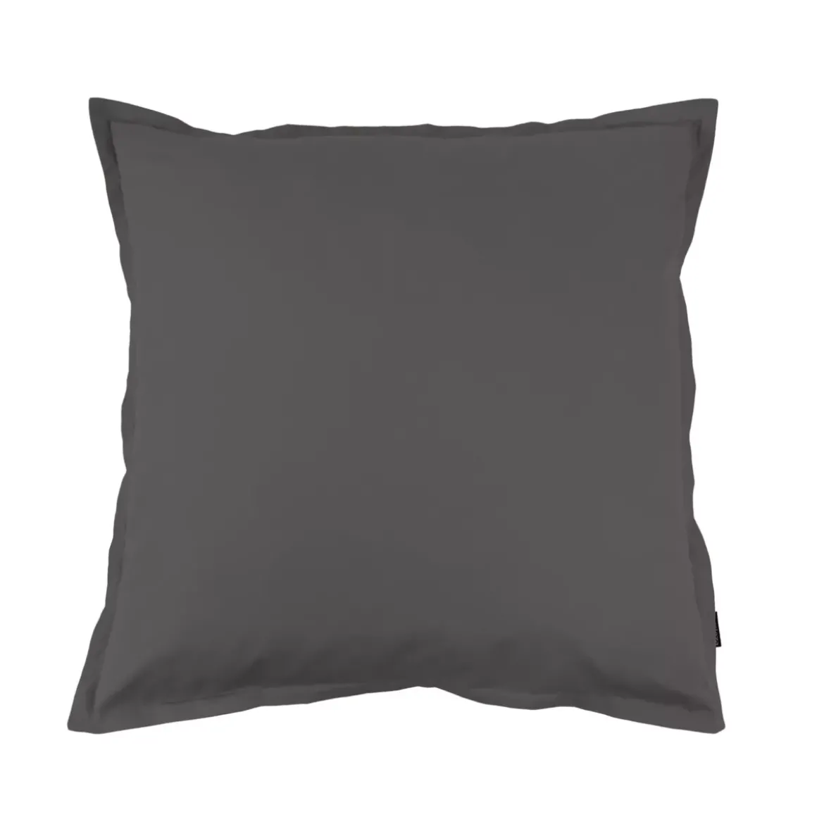 Federa quadrata percalle di cotone (65 cm) Cali Grigio antracite
