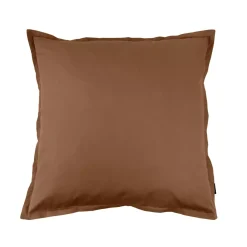 Federa quadrata percalle di cotone (65 x 65 cm) Cali Marrone cioccolato