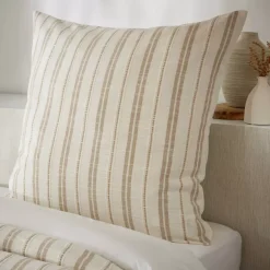 Federa quadrata reversibile in cotone texturizzato e percale (80 x 80 cm) Alice Corda