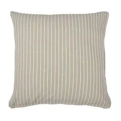 Federa quadrata reversibile in cotone testurizzato e percale (80 x 80 cm) Alice Ecru