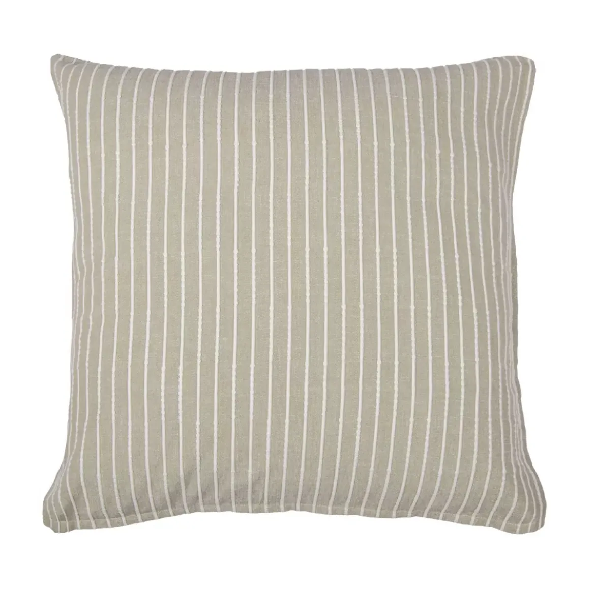 Federa quadrata reversibile in cotone testurizzato e percale (80 x 80 cm) Alice Ecru