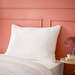Federa quadrupla garza di cotone (50 x 70 cm) Victoria x Gaïa Bianco Chantilly