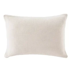 Federa quadrupla garza di cotone (50 x 80 cm) Victoria x Gaïa Beige Pampa