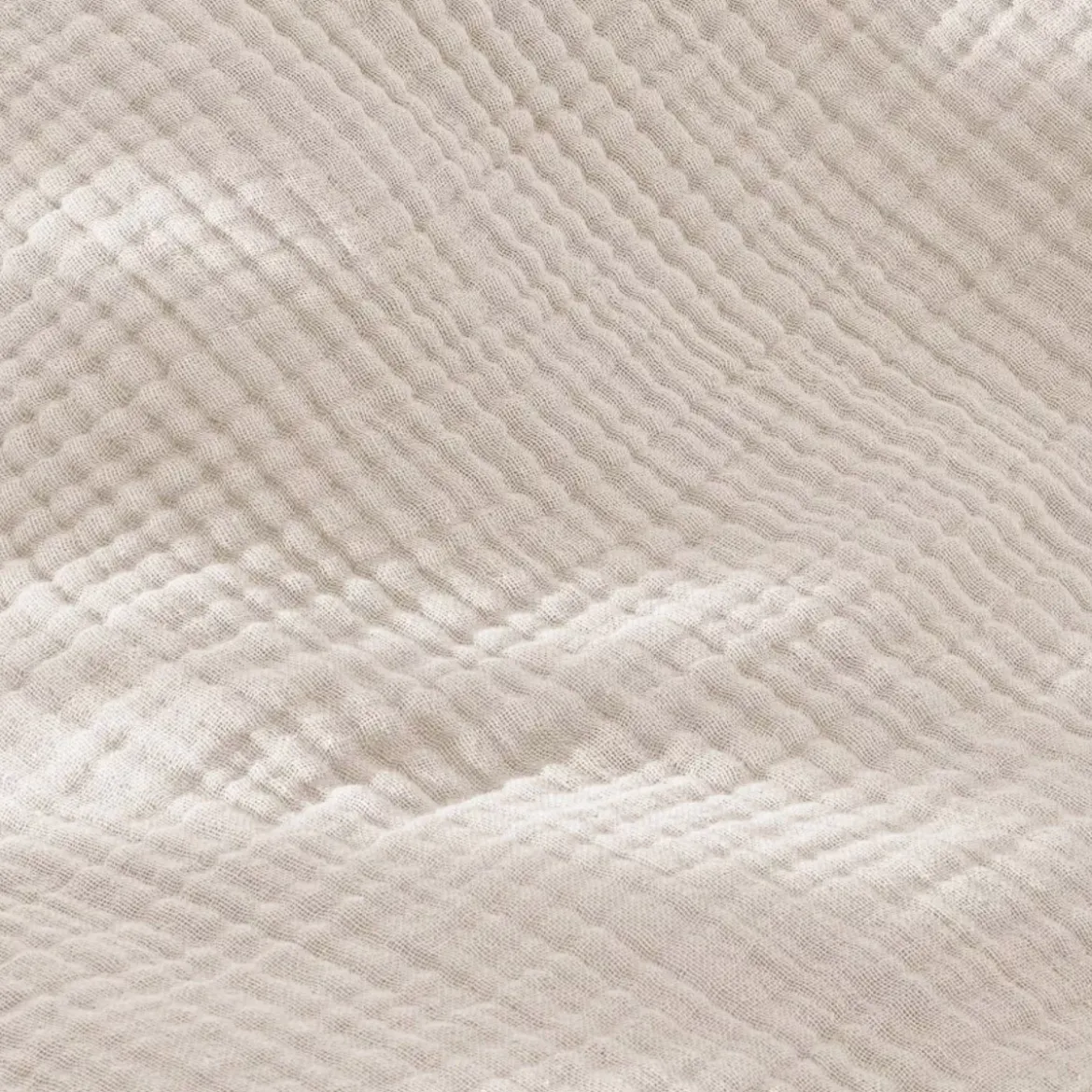Federa quadrupla garza di cotone (50 x 80 cm) Victoria x Gaïa Beige Pampa