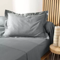 Federa rettangolare cotone bio (70 cm) Biolina Grigio