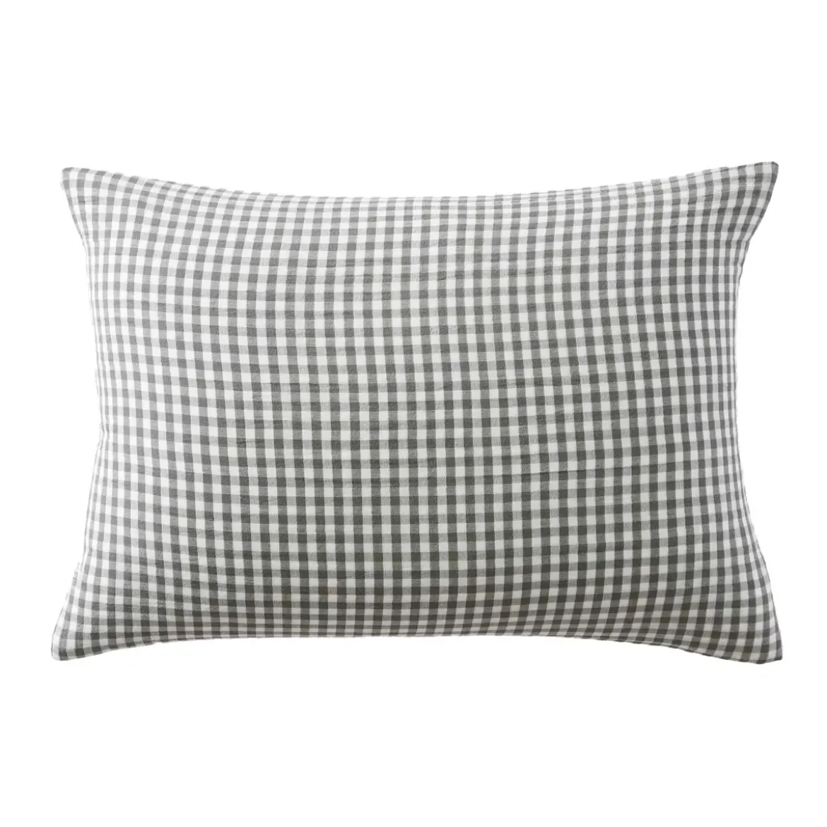 Federa rettangolare garza di cotone (50 x 80 cm) Gaïa Vichy Verde rosmarino