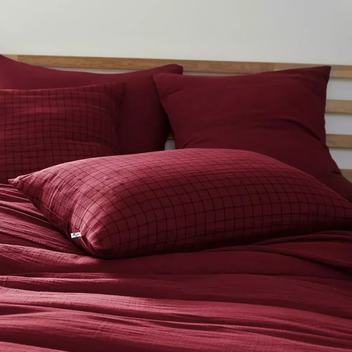 Federa rettangolare garza di cotone (70 cm) Gaïa Mix Mosto