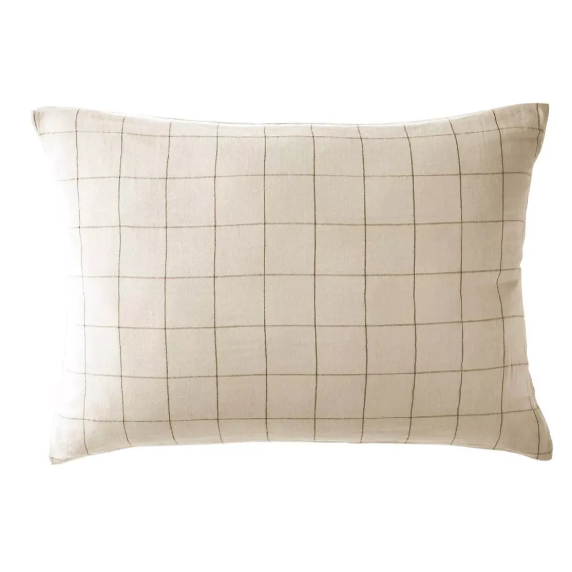 Federa rettangolare garza di cotone (70 cm) Gaïa Match Beige pampa