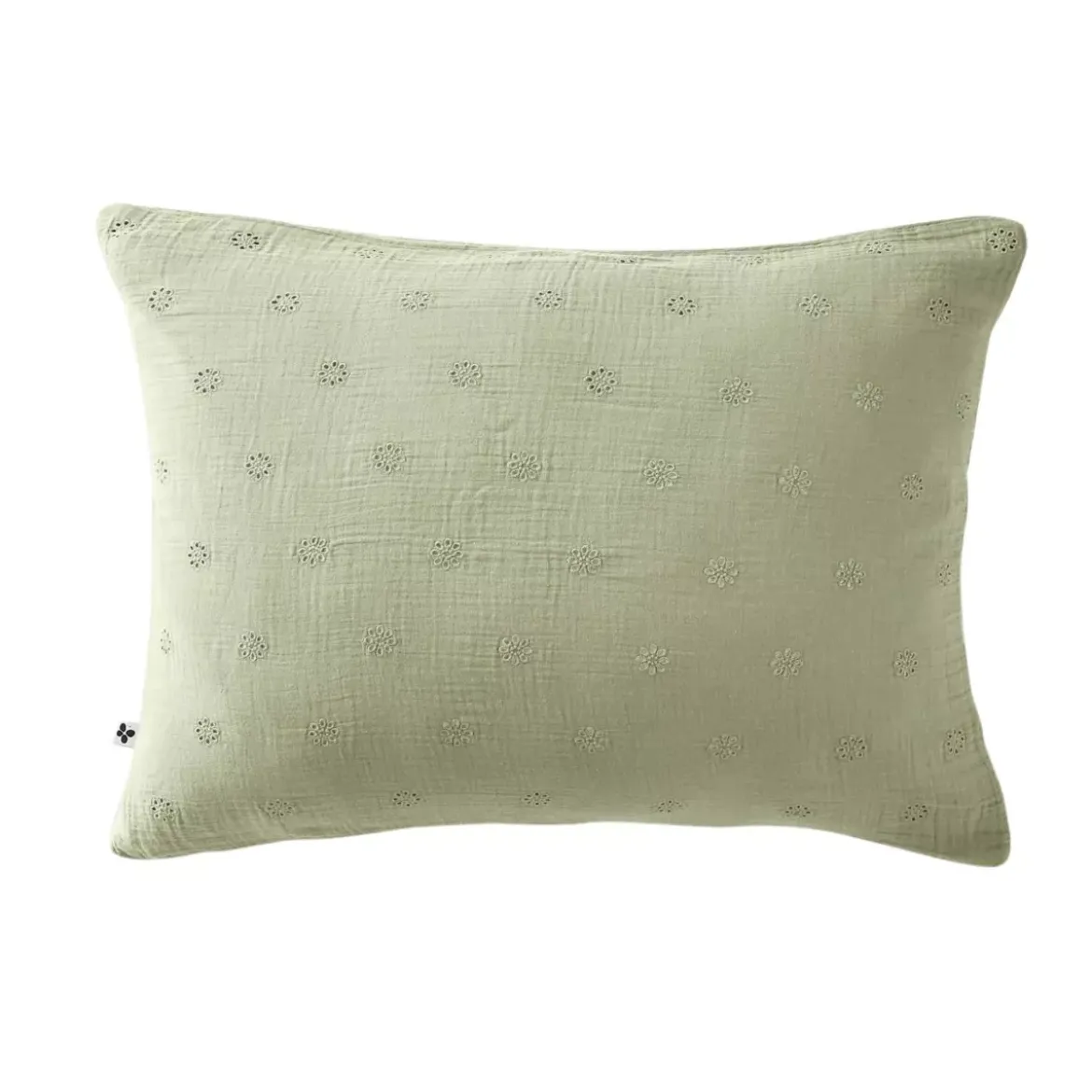 Federa rettangolare garza di cotone (50 x 70 cm) Gaïa Boho Verde tiglio