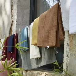 Federa rettangolare garza di cotone (50 x 70 cm) Gaïa Boho Verde tiglio