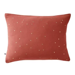 Federa rettangolare garza di cotone (70 cm) Gaïa Chic Terracotta
