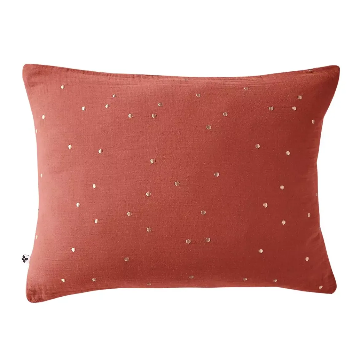 Federa rettangolare garza di cotone (70 cm) Gaïa Chic Terracotta