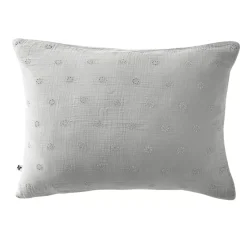 Federa rettangolare garza di cotone (70 cm) Gaïa Boho Grigio nuvola