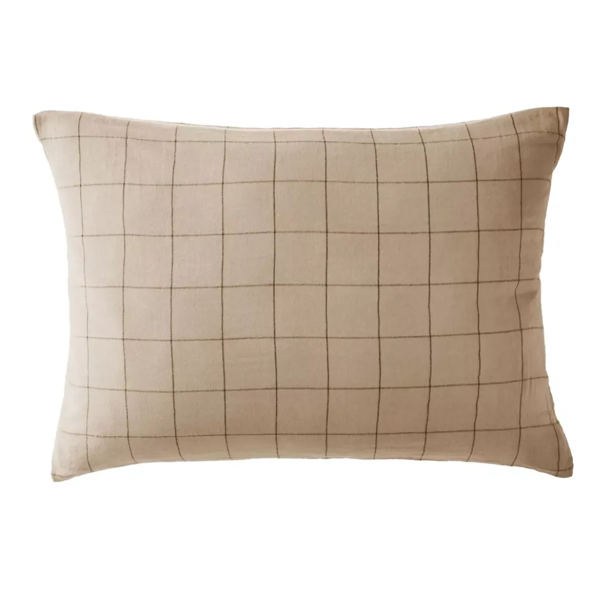 Federa rettangolare garza di cotone (50 x 70 cm) Gaïa Match Marrone corda