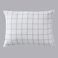Federa rettangolare garza di cotone (70 cm) Gaïa Match Bianco chantilly