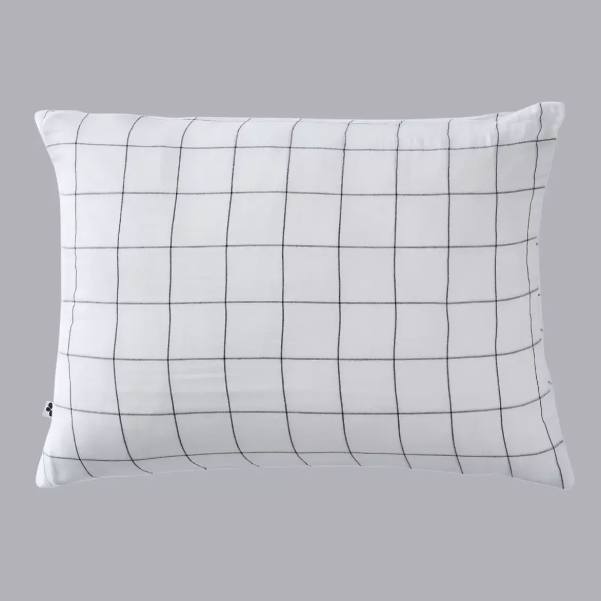 Federa rettangolare garza di cotone (70 cm) Gaïa Match Bianco chantilly