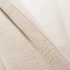 Federa rettangolare in cotone a nido d'ape (50 x 80 cm) Eva Beige